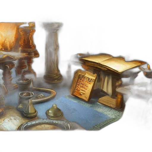 furniture, concept art, fantasy art, underwater transparent PNG cut-out