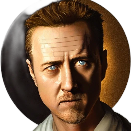 face, staff, photorealistic, comic book art transparent PNG cut-out
