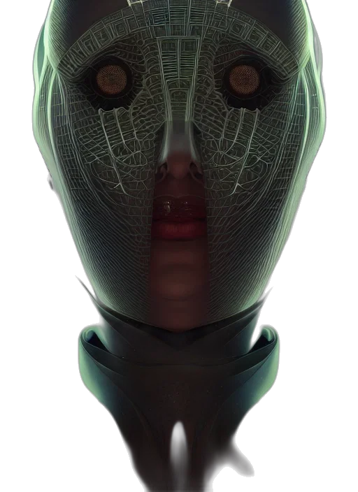 mask, face, robot, creature transparent PNG cut-out