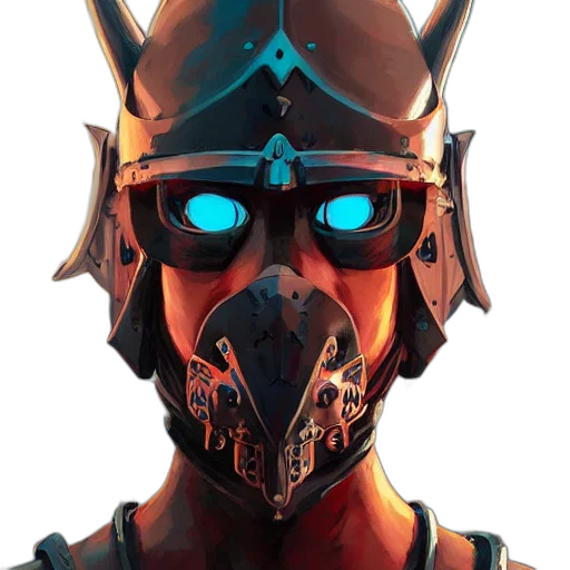 mask, robot, face, concept art transparent PNG cut-out