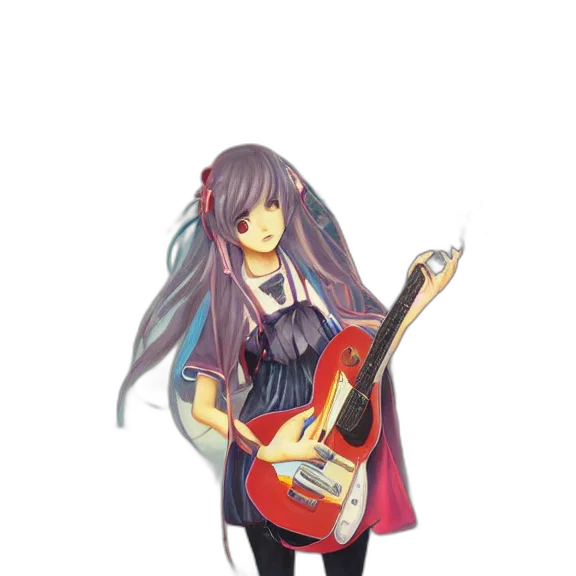 dress, weapon, staff, anime transparent PNG cut-out