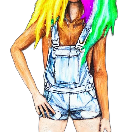 hair, dress, jacket, watercolor transparent PNG cut-out