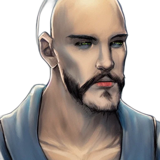 face, concept art, comic book art, fantasy art transparent PNG cut-out