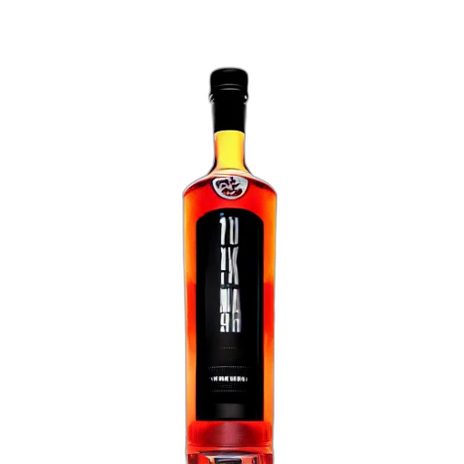 bottle, 3d render, vodka, modern transparent PNG cut-out