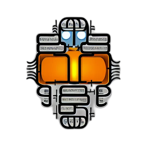 robot, crown, face, cyberpunk transparent PNG cut-out