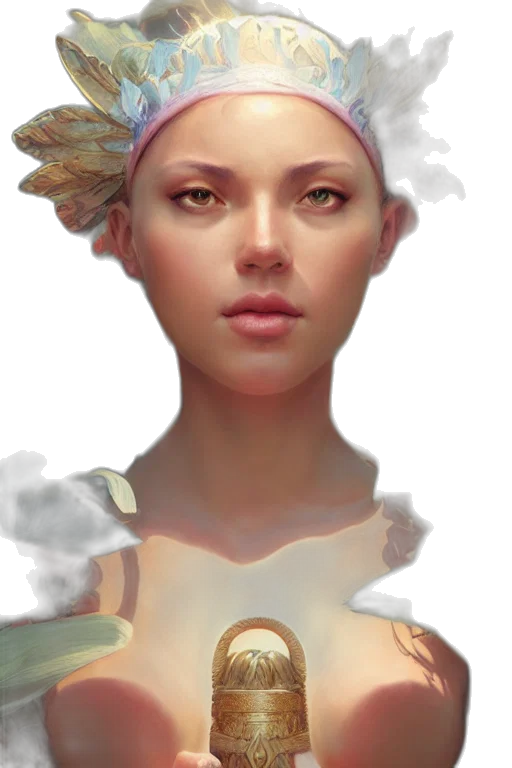 face, crown, mask, staff transparent PNG cut-out