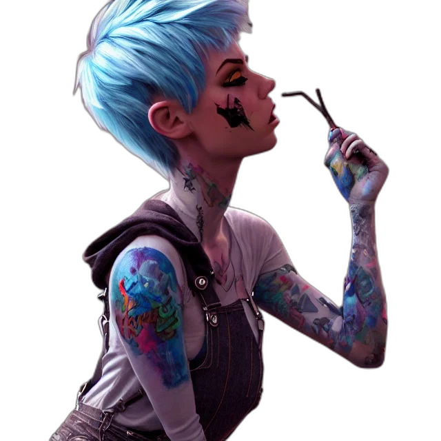 robot, cyberpunk, concept art, fantasy art transparent PNG cut-out