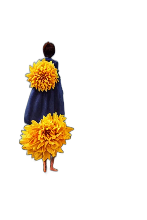 dress, flower, jacket, crown transparent PNG cut-out