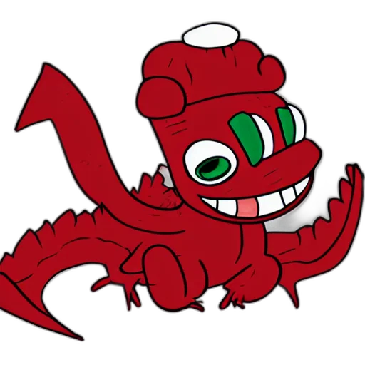 dragon, creature, staff, animal transparent PNG cut-out
