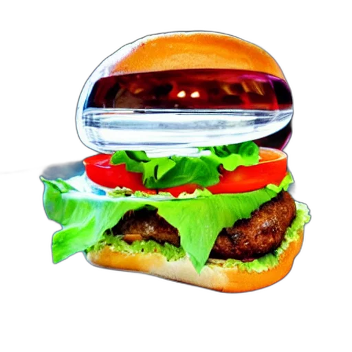 food, robot, 3d render, photorealistic transparent PNG cut-out