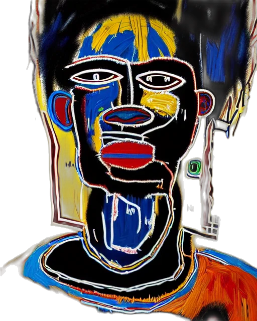 face, mask, robot, oil painting transparent PNG cut-out