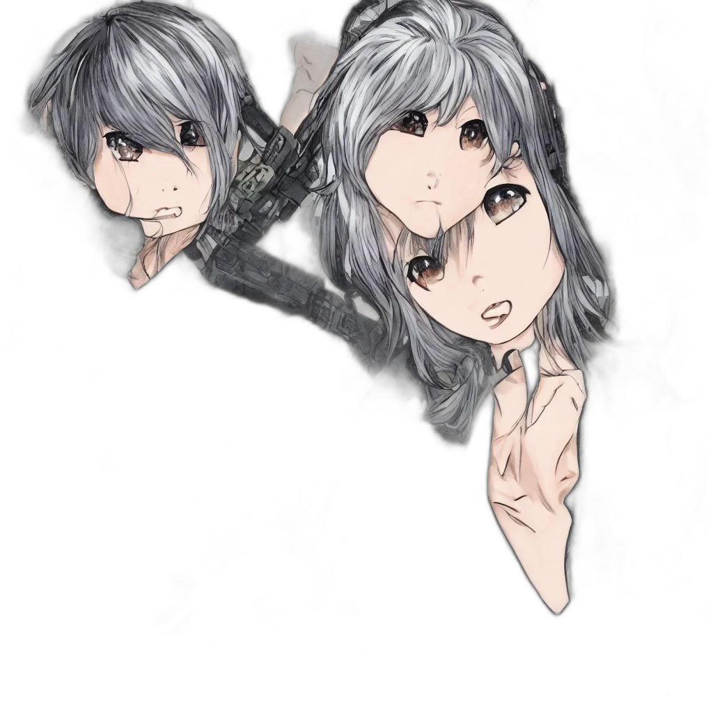 hair, weapon, sword, mask transparent PNG cut-out