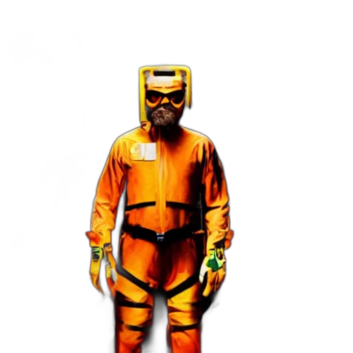 robot, mask, staff, jacket transparent PNG cut-out