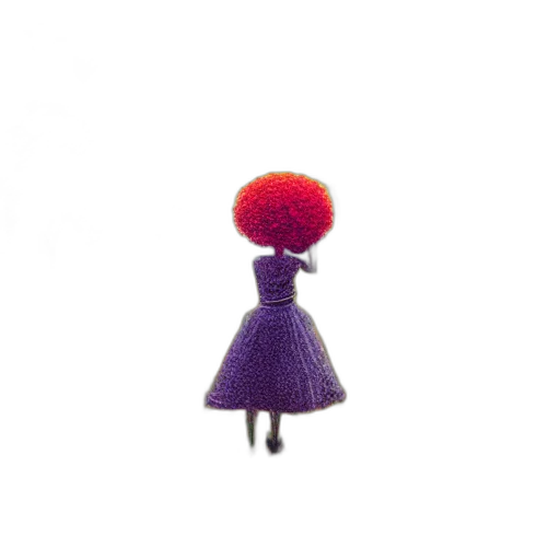 dress, hair, hat, staff transparent PNG cut-out