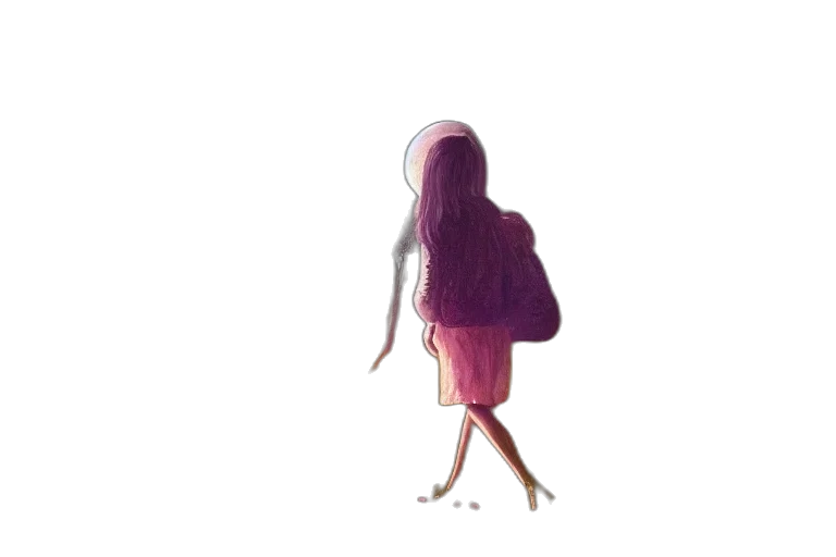 dress, hair, creature, jacket transparent PNG cut-out