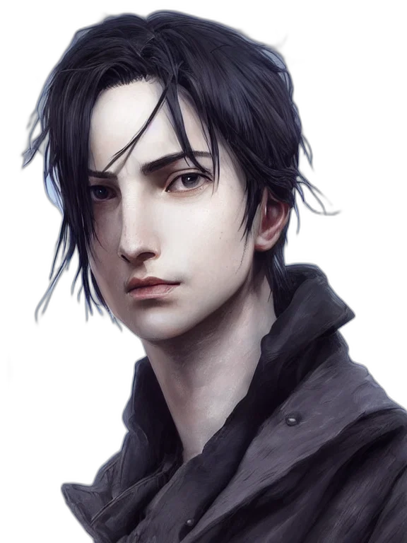 face, jacket, photorealistic, fantasy art transparent PNG cut-out