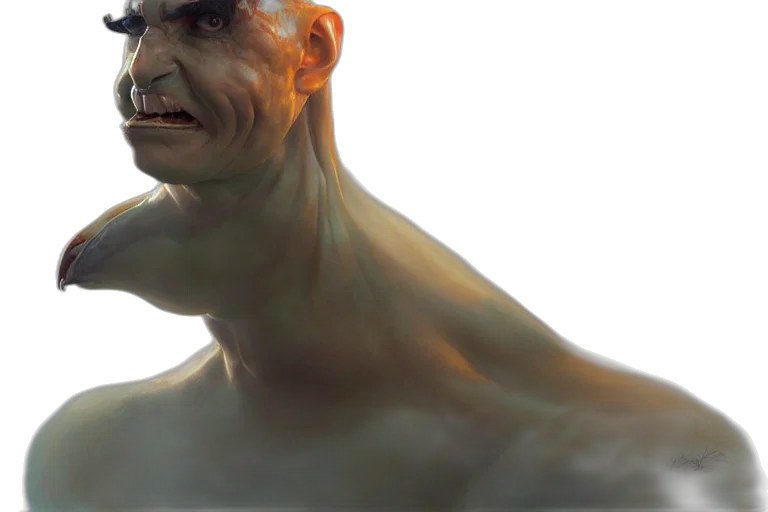creature, face, mask, staff transparent PNG cut-out