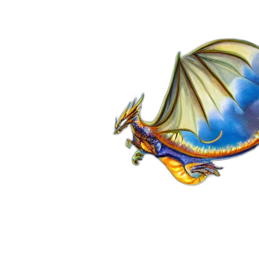dragon, creature, staff, animal transparent PNG cut-out