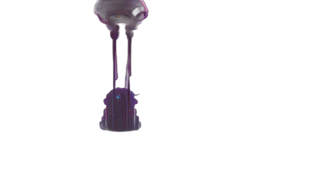 robot, umbrella, staff, crown transparent PNG cut-out