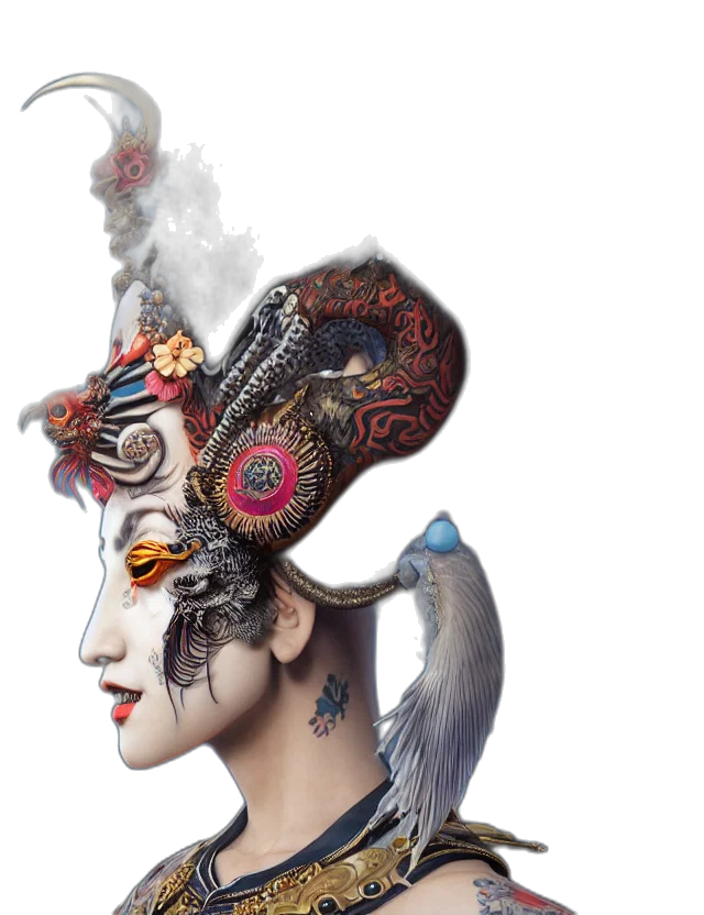 mask, face, dragon, jewelry transparent PNG cut-out
