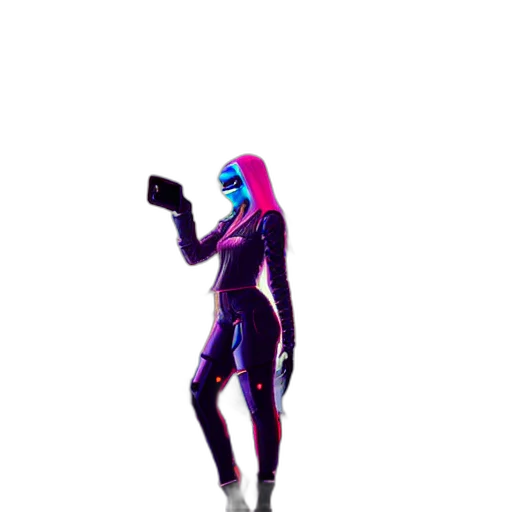 robot, weapon, jacket, staff transparent PNG cut-out