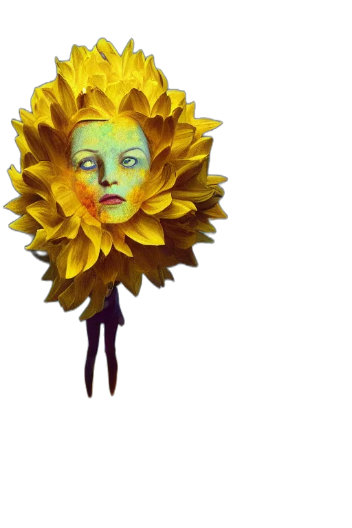 flower, face, mask, crown transparent PNG cut-out