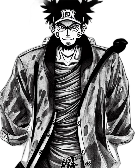 jacket, staff, comic book art, cartoon transparent PNG cut-out