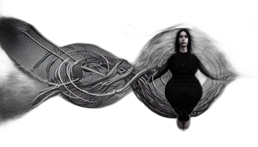 dress, hair, jewelry, creature transparent PNG cut-out