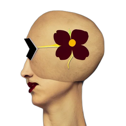 crown, mask, flower, face transparent PNG cut-out