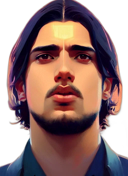 face, mask, hair, staff transparent PNG cut-out