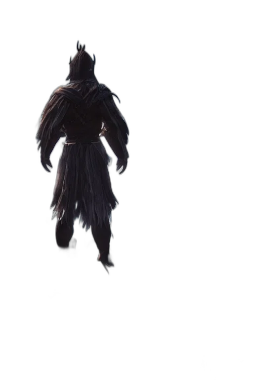 creature, hair, dress, mask transparent PNG cut-out