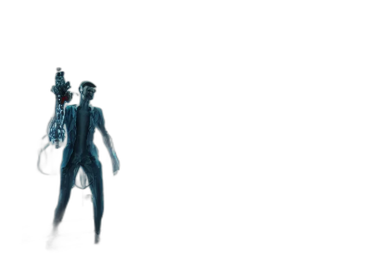 robot, staff, jacket, mask transparent PNG cut-out
