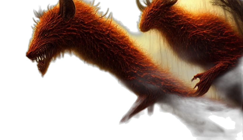 animal, dragon, creature, hair transparent PNG cut-out