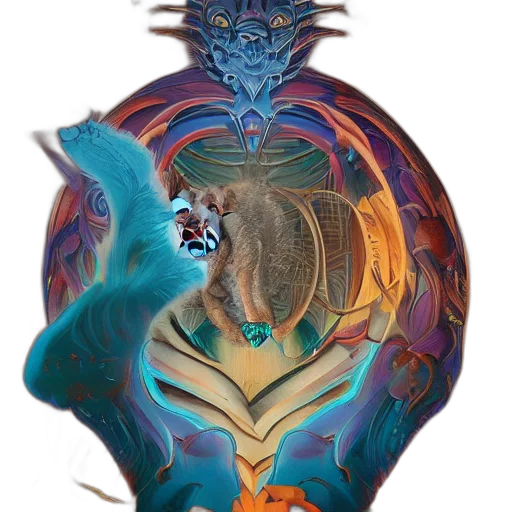 dragon, mask, creature, crown transparent PNG cut-out