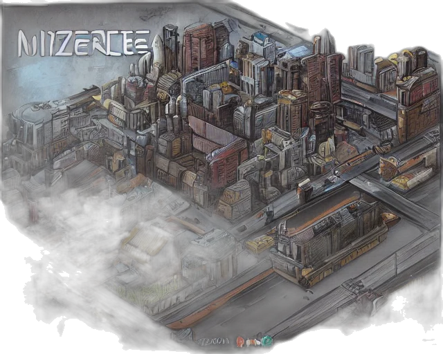 concept art, fantasy art, cyberpunk, photorealistic transparent PNG cut-out