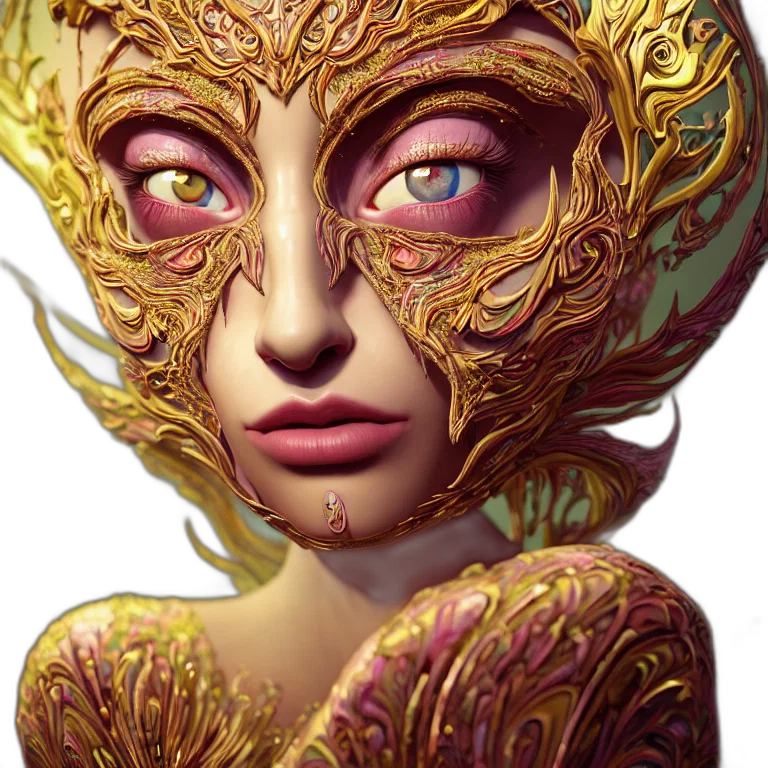 mask, face, crown, jewelry transparent PNG cut-out
