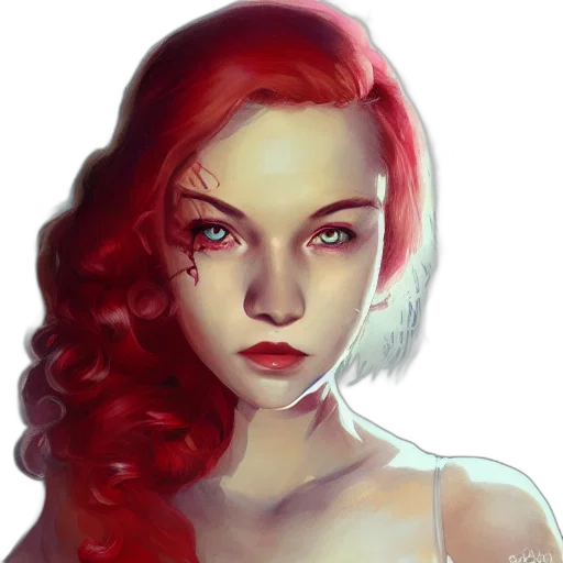 face, fantasy art, photorealistic, comic book art transparent PNG cut-out