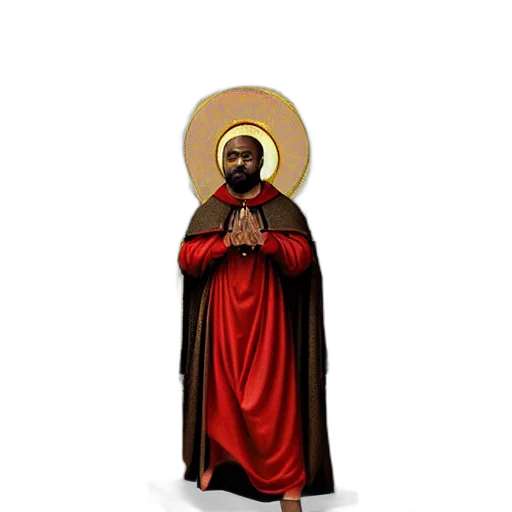3d render, saint, kanye, west transparent PNG cut-out