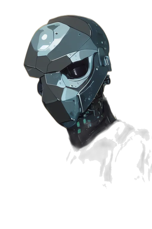 mask, robot, face, jacket transparent PNG cut-out