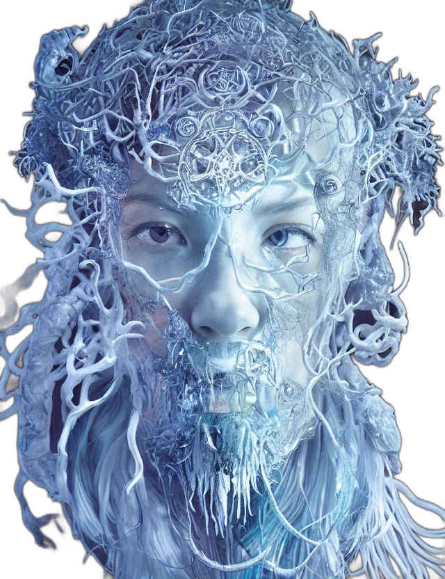 face, mask, creature, hair transparent PNG cut-out