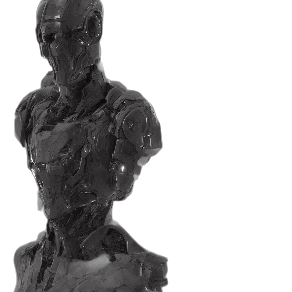 robot, face, dress, 3d render transparent PNG cut-out