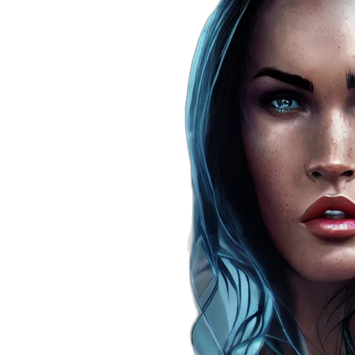 face, photorealistic, fantasy art, comic book art transparent PNG cut-out