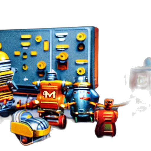 robot, 3d render, digital, color transparent PNG cut-out