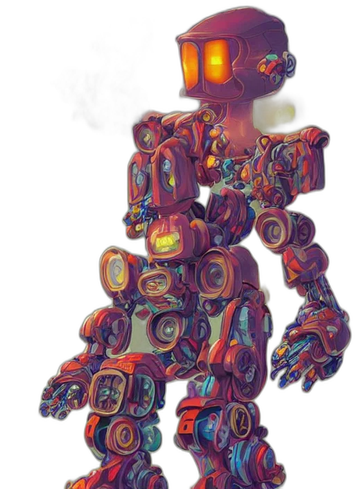 robot, weapon, creature, staff transparent PNG cut-out