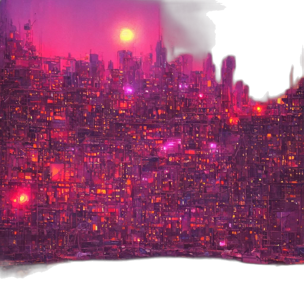 building, robot, cyberpunk, concept art transparent PNG cut-out