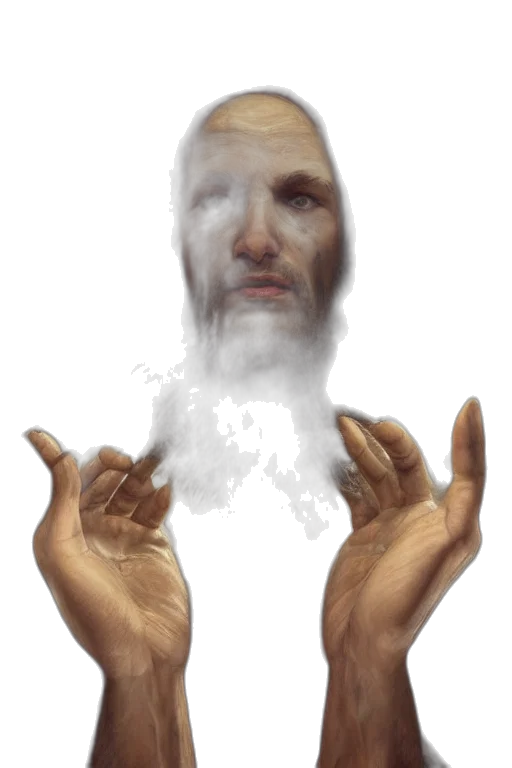 face, mask, creature, staff transparent PNG cut-out