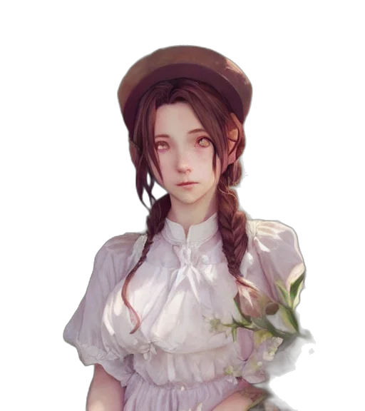 staff, dress, hat, face transparent PNG cut-out