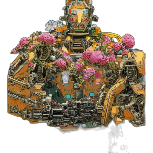 robot, weapon, crown, jewelry transparent PNG cut-out