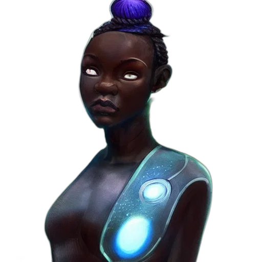 robot, jewelry, staff, face transparent PNG cut-out