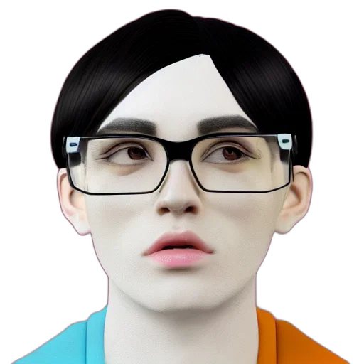 face, robot, creature, staff transparent PNG cut-out